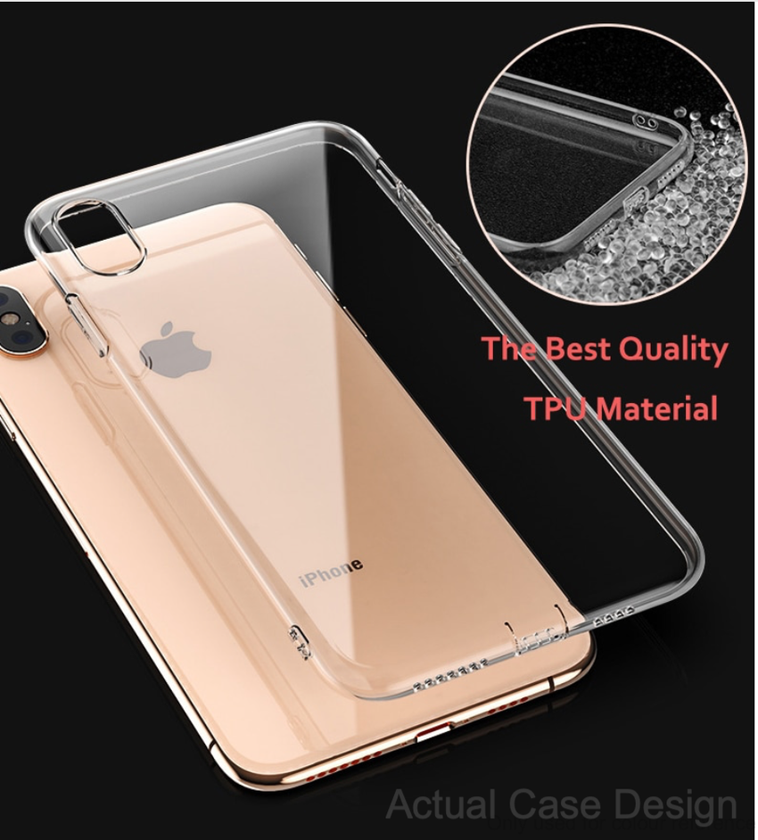 Slim Transparent Case (Black/TPU) - iPhone 8 Plus