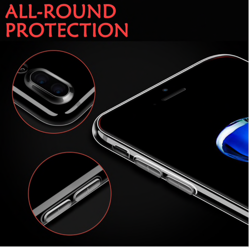 Slim Transparent Case (Black/TPU) - iPhone 6/6S Plus