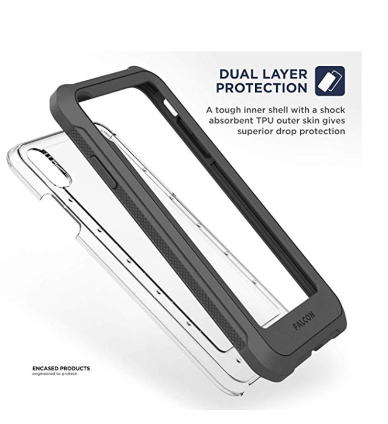 Encased Rugged Belt Clip Holster Clear (PC/TPU) - iPhone XS Max