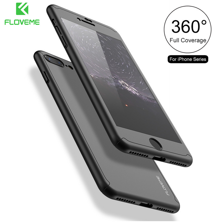 360 Cover Case with Tempered Glass (PC) - iPhone 7 Plus