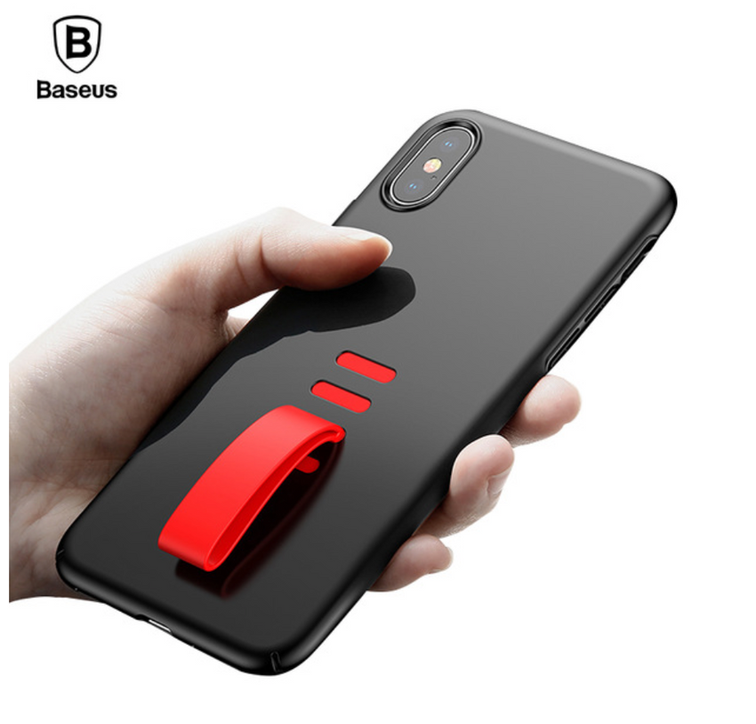 Case with Removable Finger Strap (PC/TPU) - iPhone X