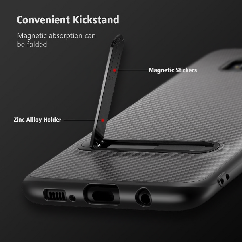 Kickstand Carbon Fibre Case (TPU) - Samsung Galaxy S8